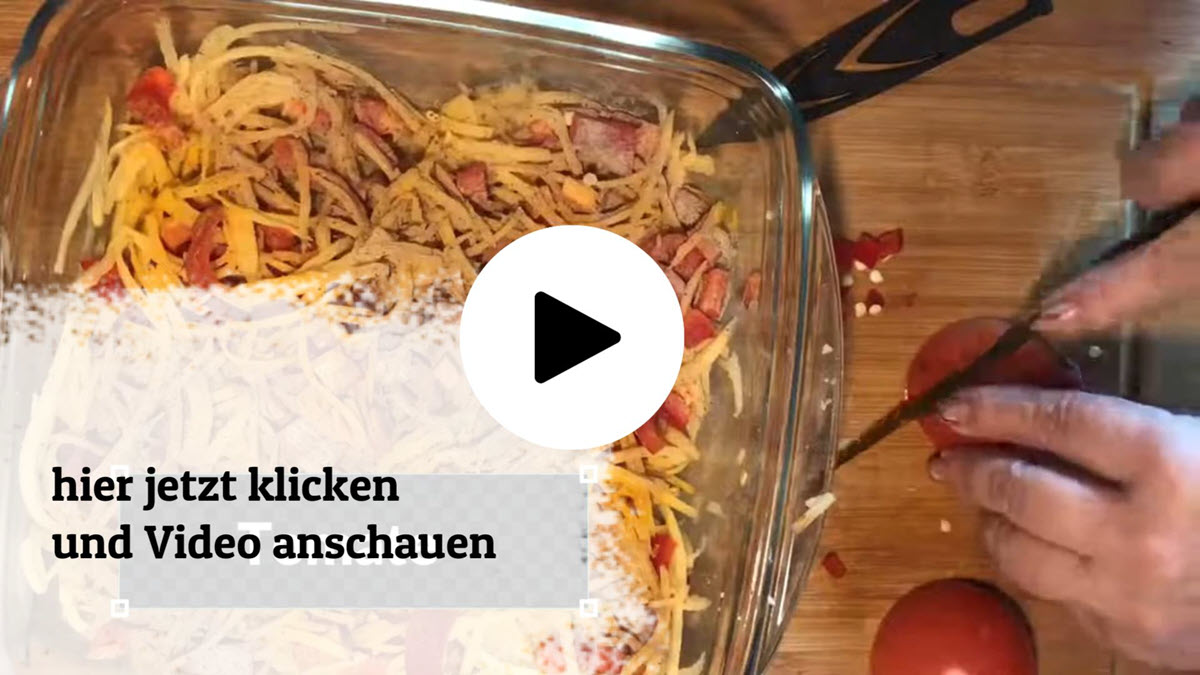 Kartoffel – Hackfleisch Auflauf aus der Heißluftfritteuse -04