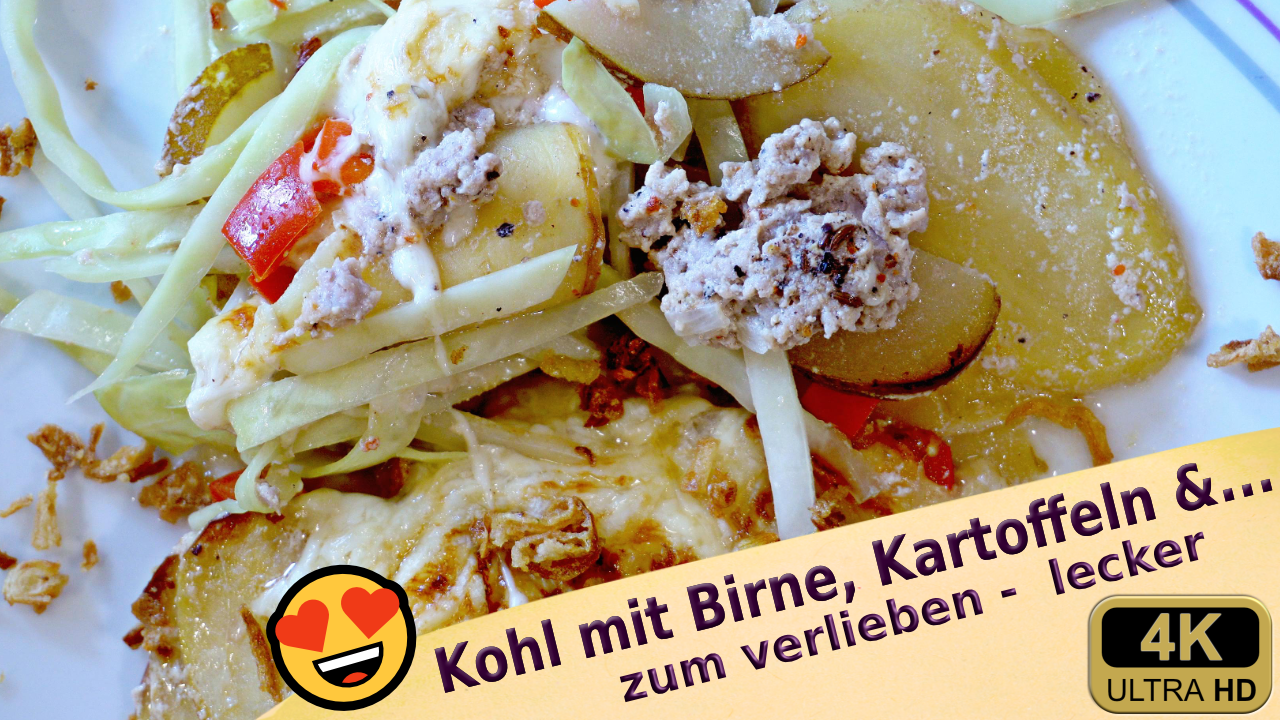 😍Hammer Weißkohlrezept | super lecker mit Birne & als Auflauf | preiswert kochen | Heißluftfritteuse