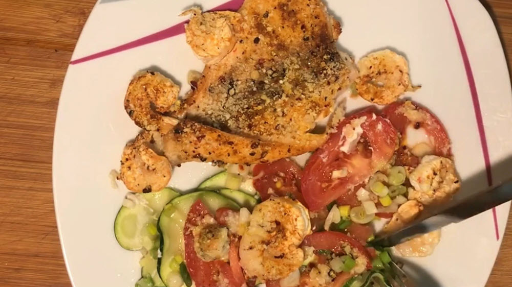 Lachs Mediterrane Art aus der Heißluftfritteuse -000