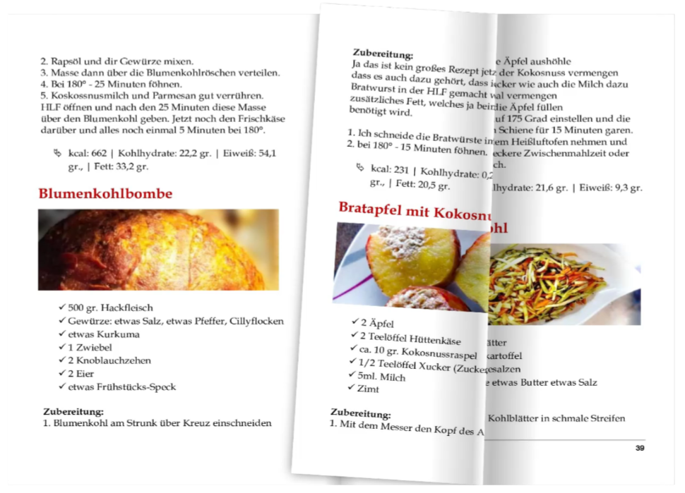 blicke ins Buch heissluftfritteuse