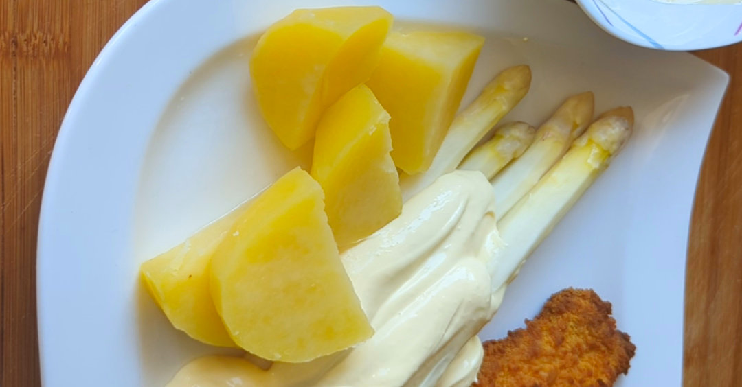 Spargel mit Kartoffeln & Cordon bleu aus dem Ninja Speedi
