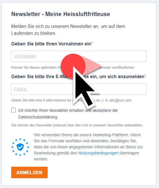 newsletter anmeldung