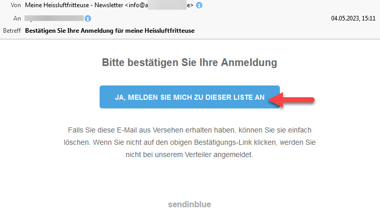 newsletter anmeldung bestätigung