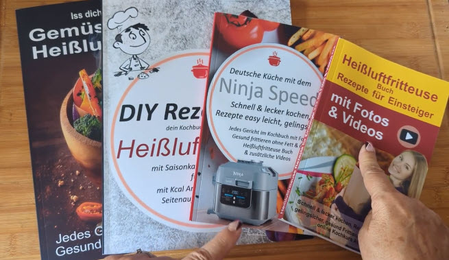 4 Bücher für die Heißluftfritteuse