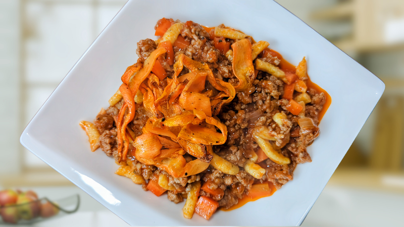 ❤️Bolognese nach Oma mit Karotten Chips